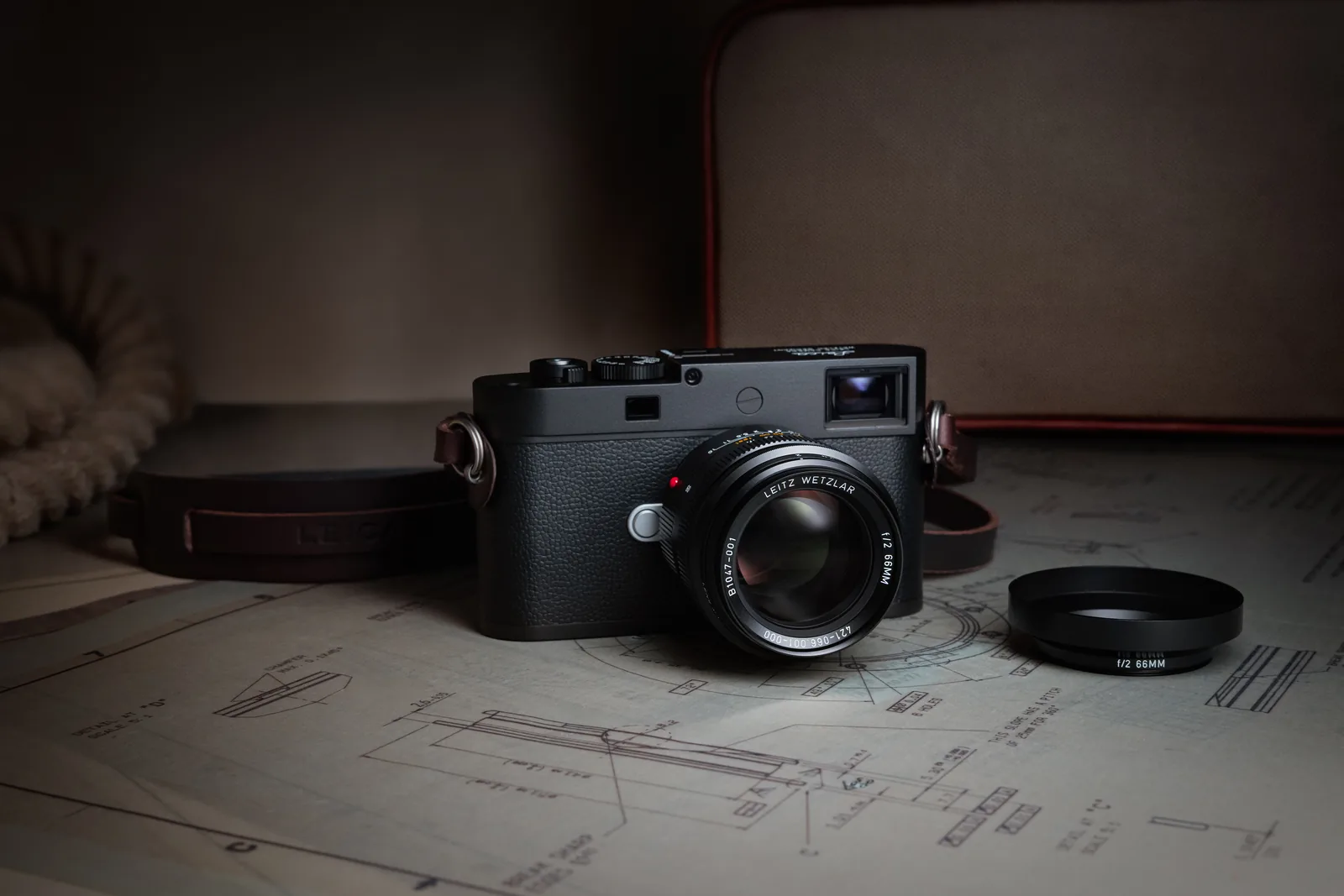 Summicron-M 66mm f/2 mounted on a Leica M camera